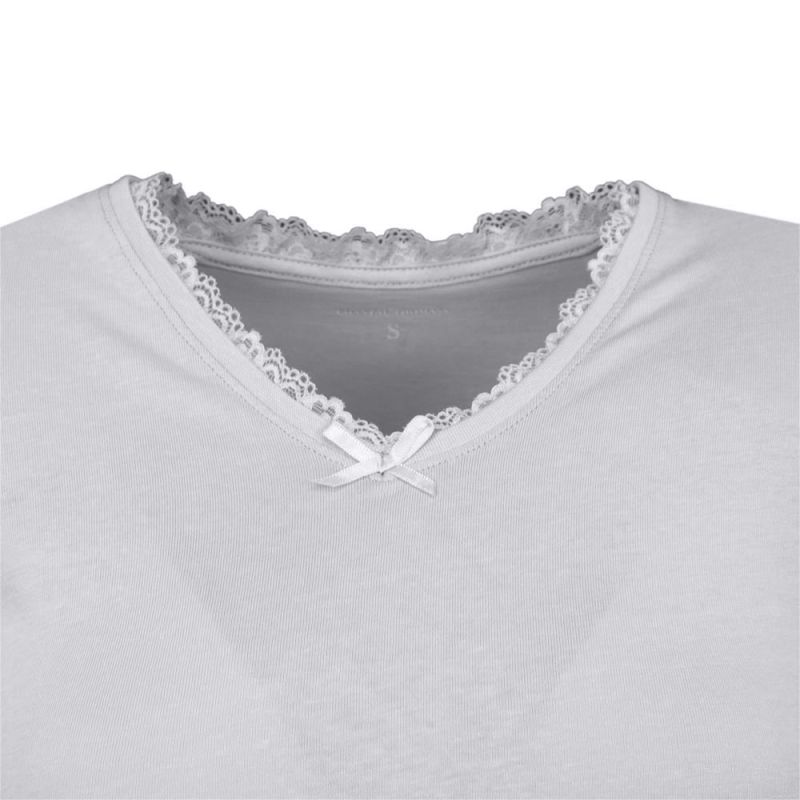 Tee shirt col v venezia avec dentelle Femme CHANTAL THOMASS