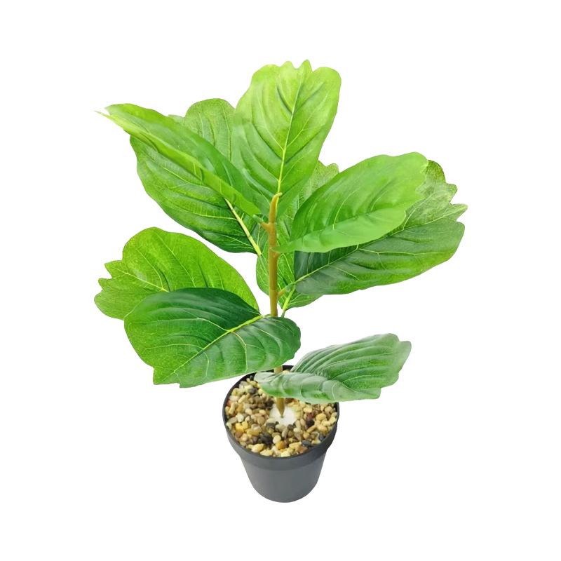 Nordic Style Luxury Fiddle-Leaf Fig Faux Plant - Dragonfly Leaf Potted Tree