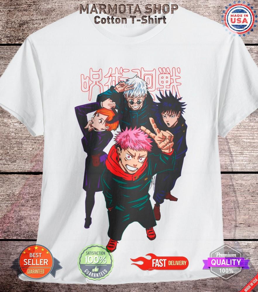 

Gojo Satoru Nobara Itadori Jujutsu Kaisen T-Shirt Anime Japanese Tee Shirt JJK 3XL