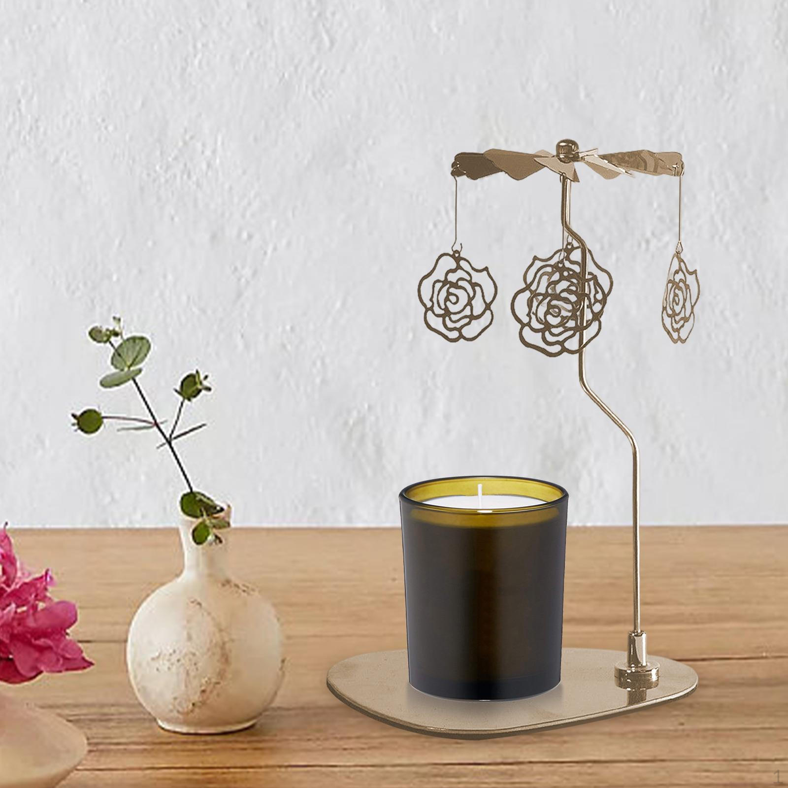 

Romantic Rotating Candle Holder Candlestick for Party Festival Decoration Flower Flower