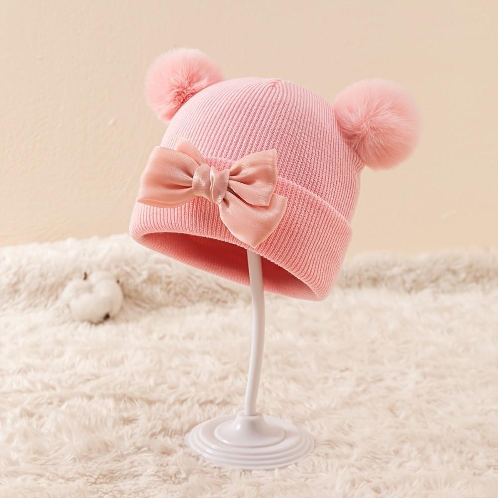 Hip Hop Baby Winter Hats Double Pom-Pom Warm Bonnet Fashion Children Beanie Caps  Outdoor