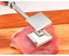 Quadratischer Fleischklopferhammer aus Edelstahl, doppelseitig, lebensmittelechtes Küchenwerkzeug für Schweinekoteletts, Steak, westliche Küche