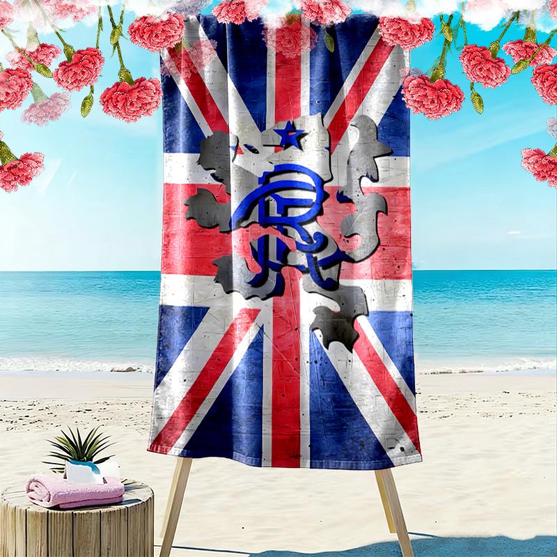 Rangers F.C. Druck Strandtuch, Großes Weiches Schnelltrocknendes Handtuch für Strand Camping Schwimmen