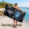 Manchester City Design Strandtuch Mit individuellem Text Großes Handtuch für den Strandurlaub