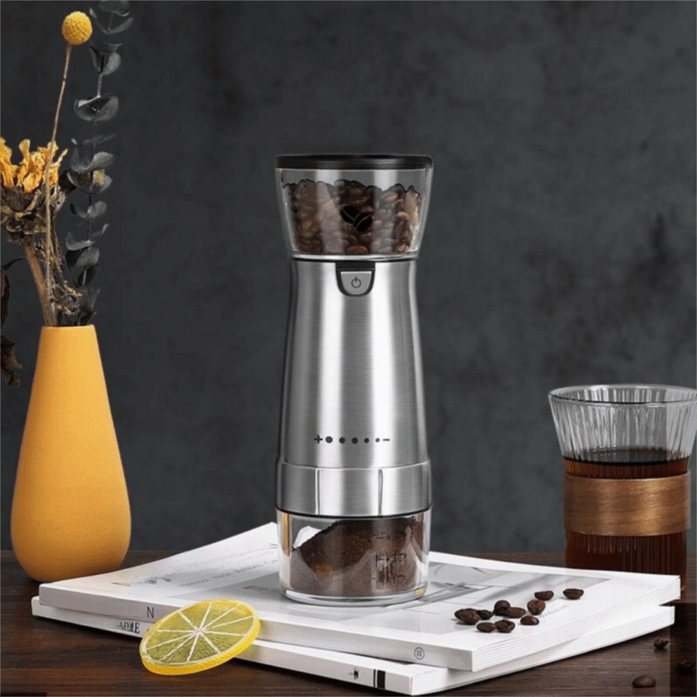 Automatic Portable Electric Coffee Grinder Adjustable Burr Coffee Bean Grinding Machine Home