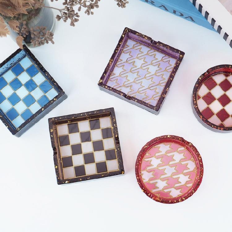 Round Square Ashtray Silicone Mold Resin Epoxy Silicone Mold Jewelry Casting