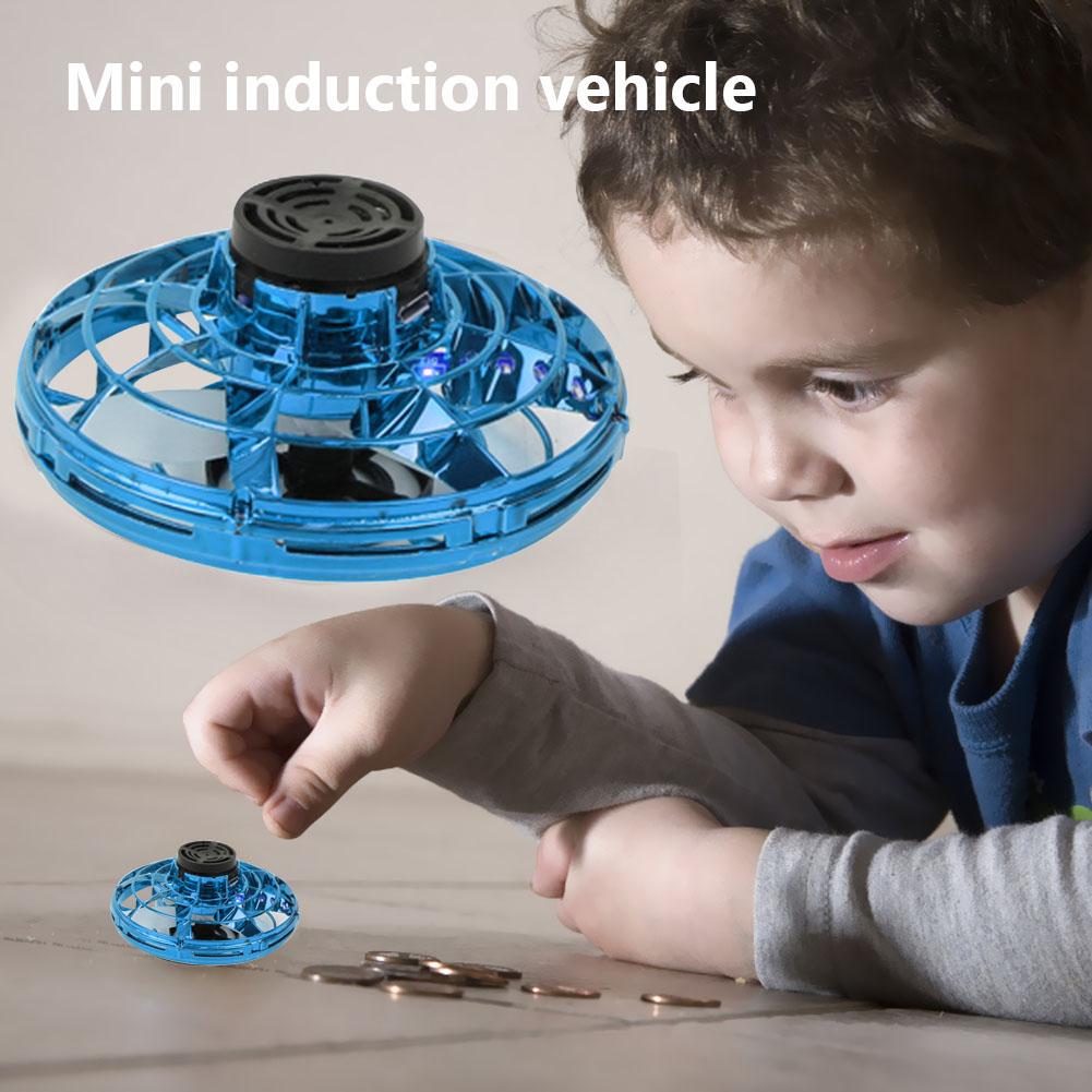 Buy Mini RC Drone UFO Sensor Gyro Toy Luminous LED Fingertip Flying Spinner Toy at affordable