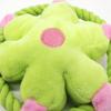 Plush Dog Flying Disc Squeaky Flower Dog Chew Toy with Rope Circle Interactive Fetch Toy for Large Small Dogs