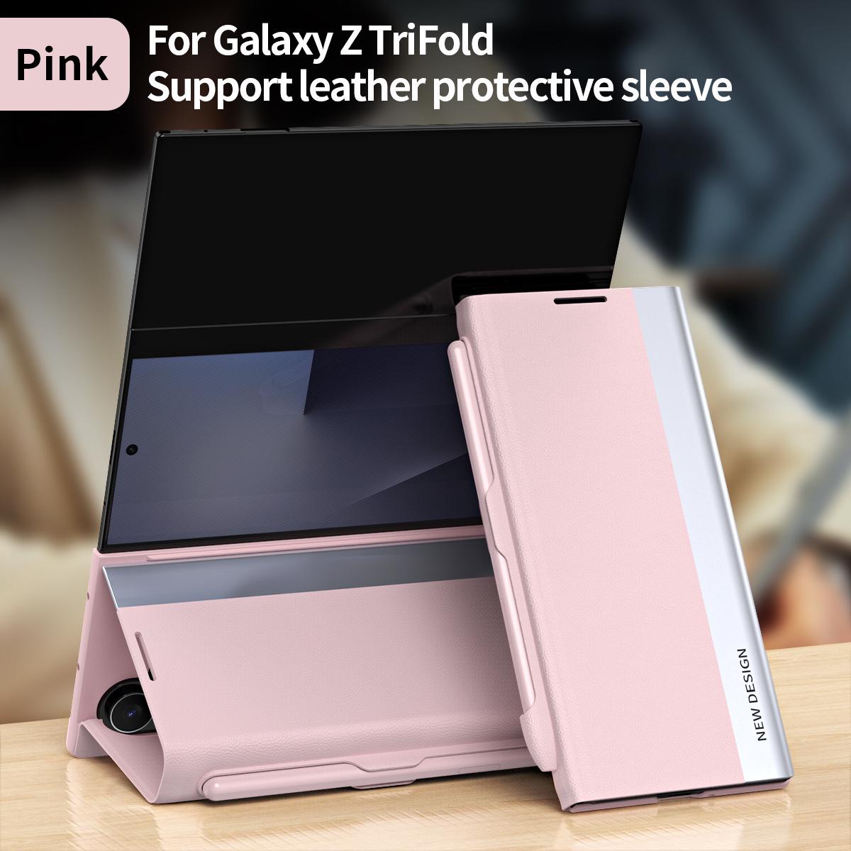 

Чехол Samsung Galaxy Z TriFold со стилусом: Полная защита шарнира, Защита от падений Galaxy Z TriFold розовый