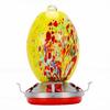 Blown Glass Hummingbird Feeder Bee Proof Outdoor Hanging Hummingbird Feeder for Garden Decoration