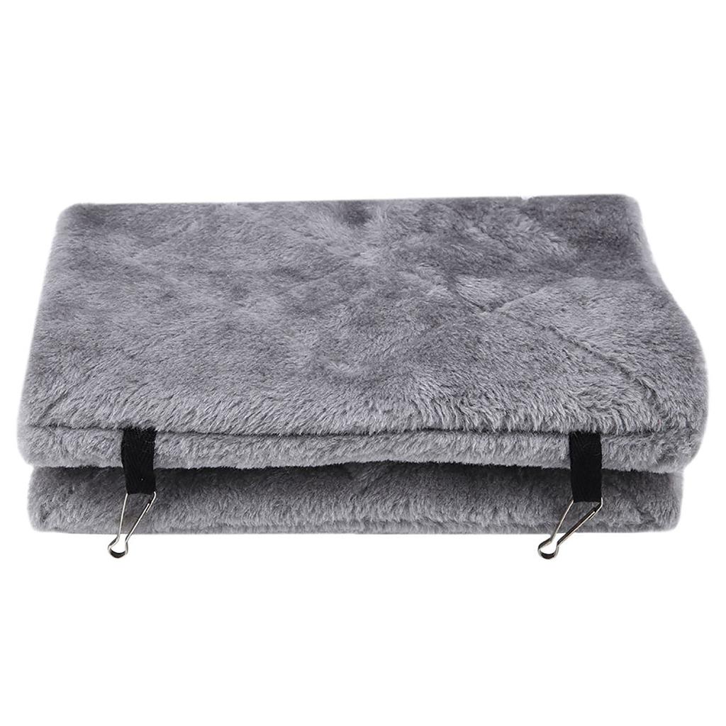 Mjuk Plysch Hängmatta Hängande Bur Tält För Fåglar Papegoja Vinter Varm Säng Husdjursleksak (Grå S)