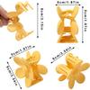Flower Cute Hair Claw Clips - 4Pcs Flower Hair Clip Nonslip Strong Hold Hair 3 Inch Matte Small Flowers Claw Clips for Women and Girls