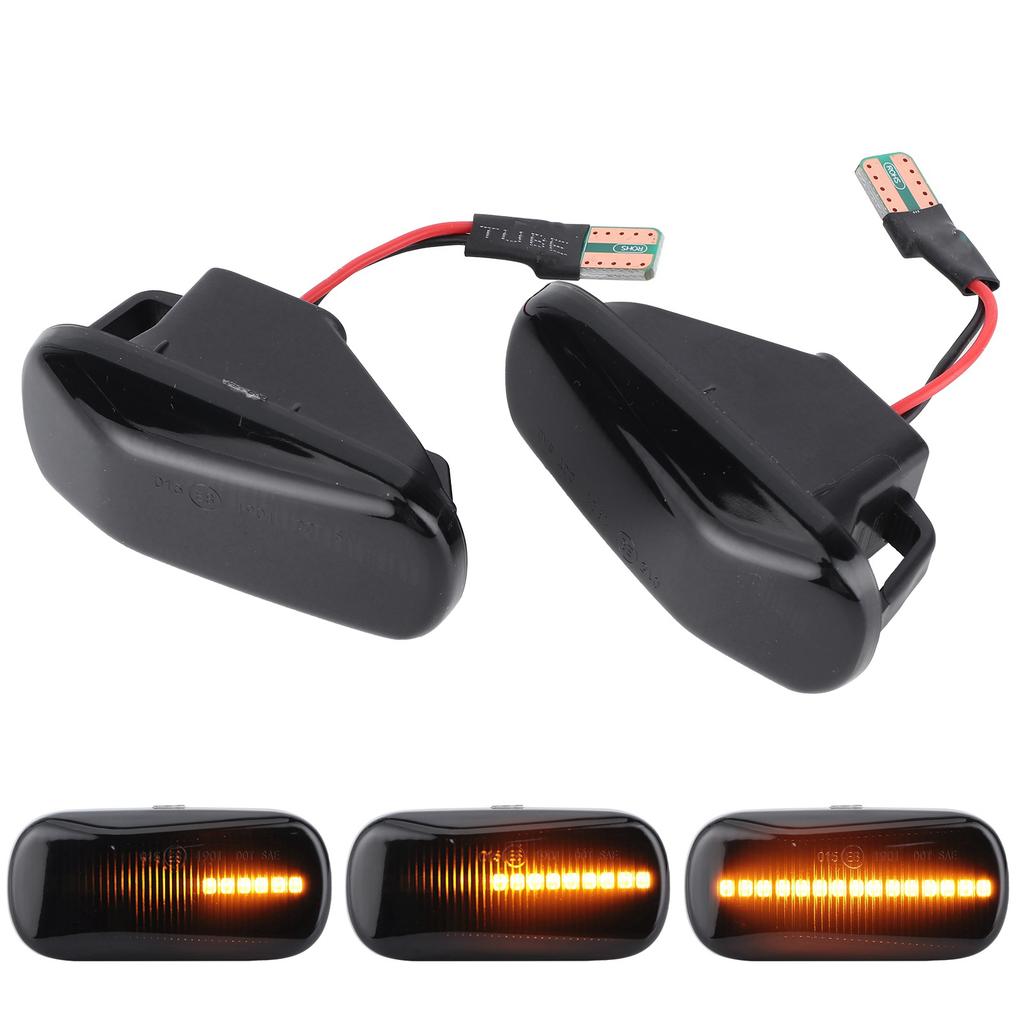 Amber Side Marker Light Fender Turn Signal Lamp 3000K Smoky Lens Fit for Honda CRVCivicJazz