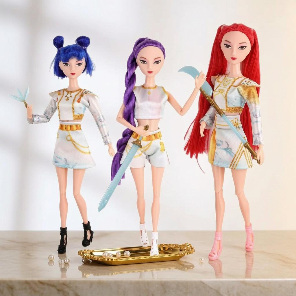 Kpop Demon Hunters Rumi Mira Zoey Articulated Doll With Led Lights And Music For Collectors