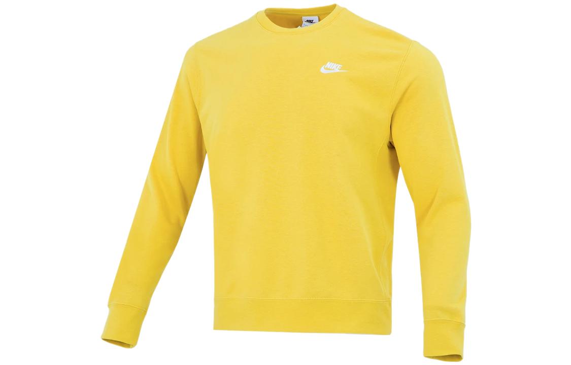 Nike Sweatshirts Men s Yellow Crew Neck Moderate Regular BV2667-709 XL