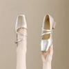Mary Jane Shoes Women's New Spring and Autumn Versatile Small Heels Soft Sole Not Tired Feet French Temperament Champagne Single Shoes