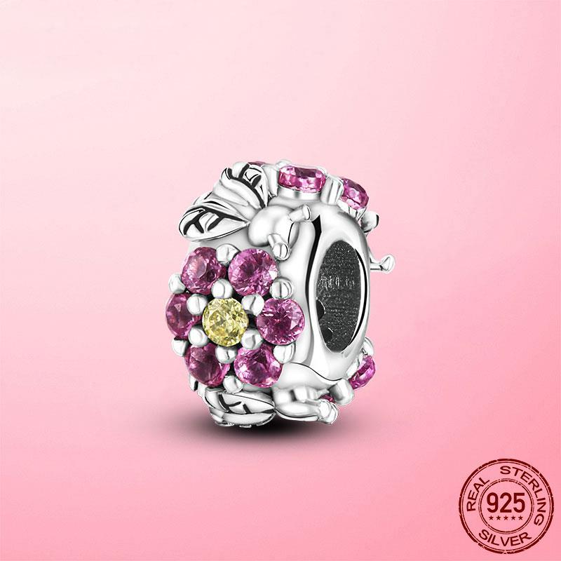 Silicone Spacer Beads 925 Silver & Gold Color Silicone Spacer Stopper Charms fit Original  Bracelet DIY Jewelry