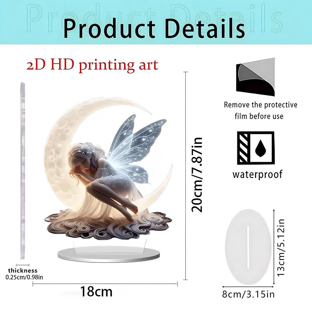 Ornement de table pomme de Noël et du Nouvel An en acrylique 2D