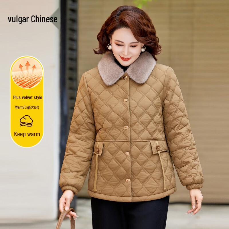 Women's Plush Lined Warm Winter Padded Jacket