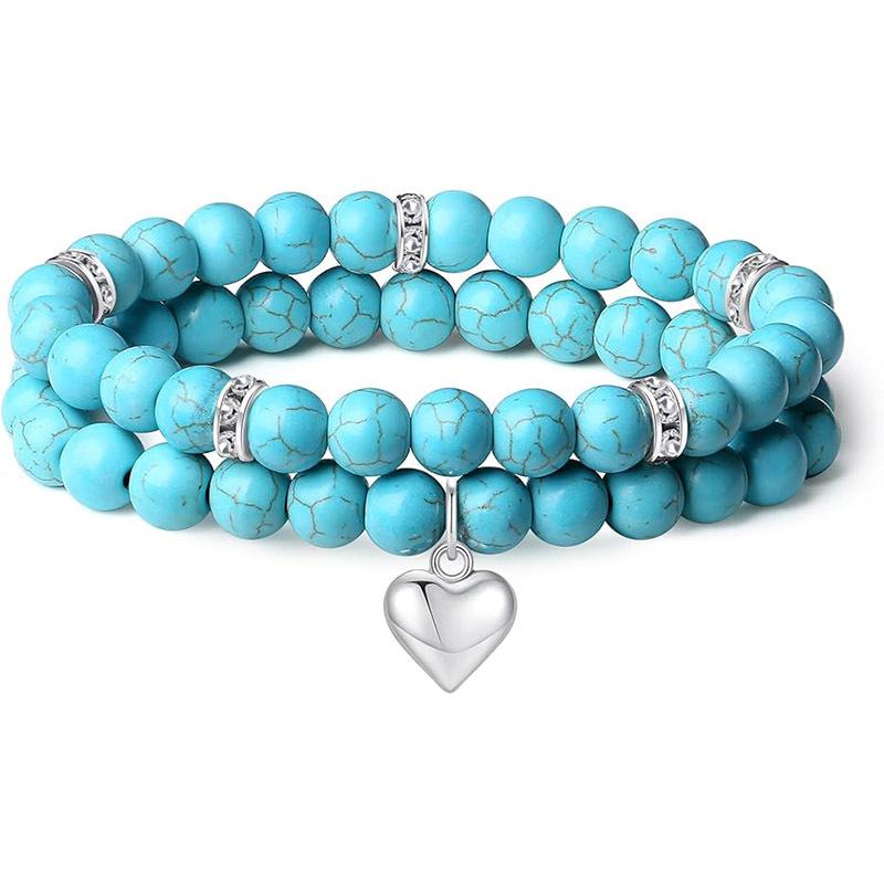 

Новый набор женских браслетов Love из 2 шт. 8 мм Мужской и женский браслет дружбы Ювелирное украшение