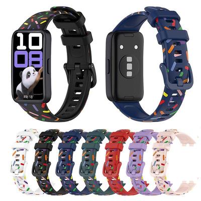 Silicone Watchband For Huawei Band 10 9 8 Watch Strap Bracelet Wriststrap Sport Watchband For Huawei SmartBand 8 9 10 Wristband