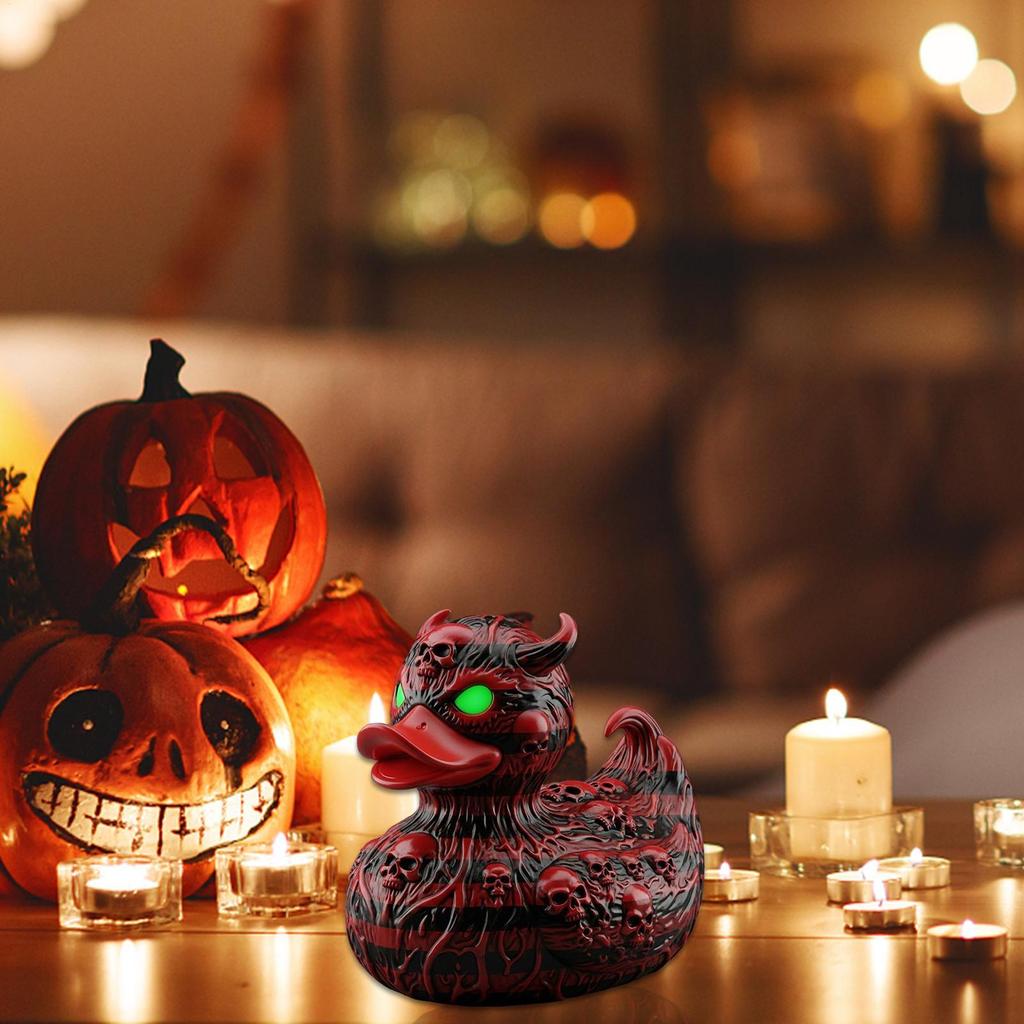 Duck Figurine Resin Halloween Duck Statue Outdoor Festive Desktop Home Decoration For Entryway Nightstand Workplace Dorm