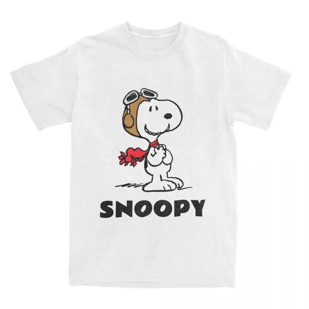 Herren Damen Peanuts Snoopy Taucher Grafik T-Shirt Zeug Vintage Baumwolle Cartoon Hund T-Shirts Oberteile Geschenkidee