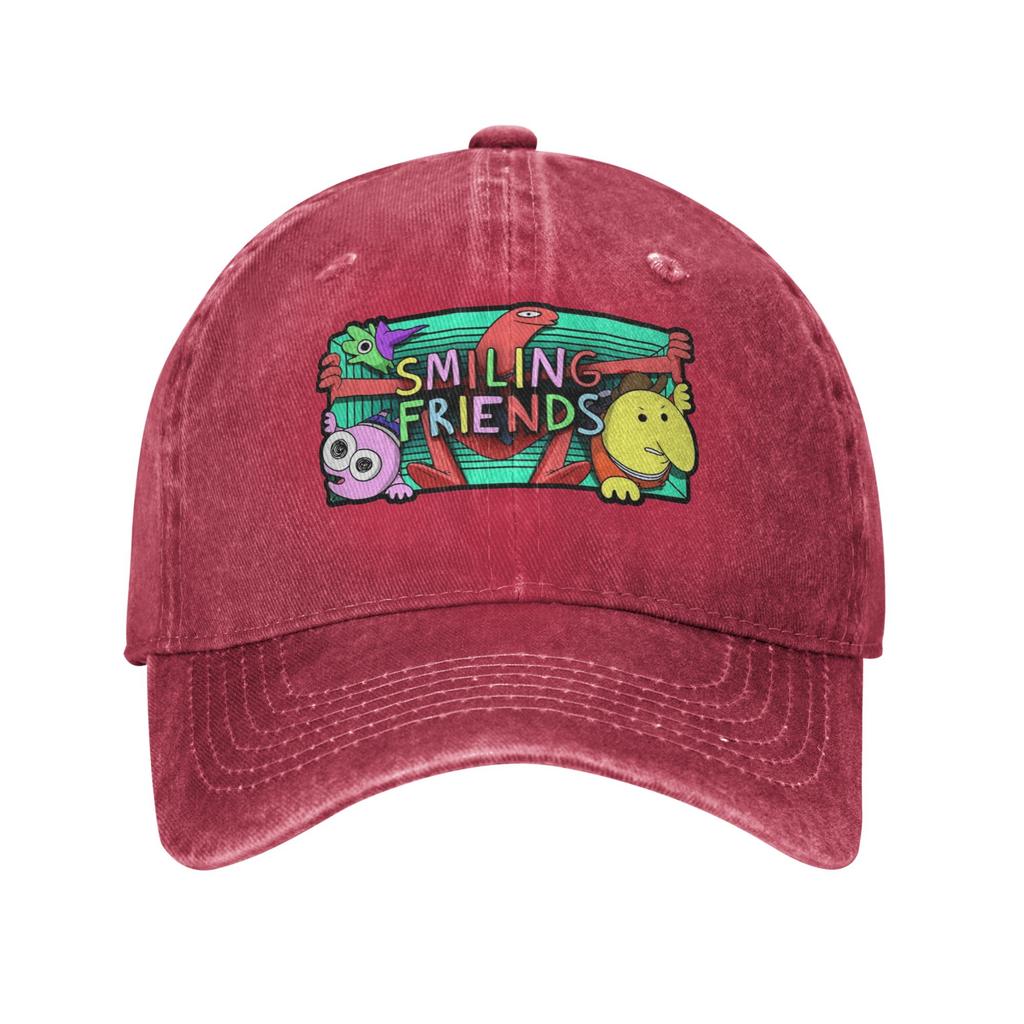 Smiling Friends Adult Swim Casual Baseball Cap  Kpop Rock Hip Hop Hats Summer Breathable Men Women Trendy Baseball Caps