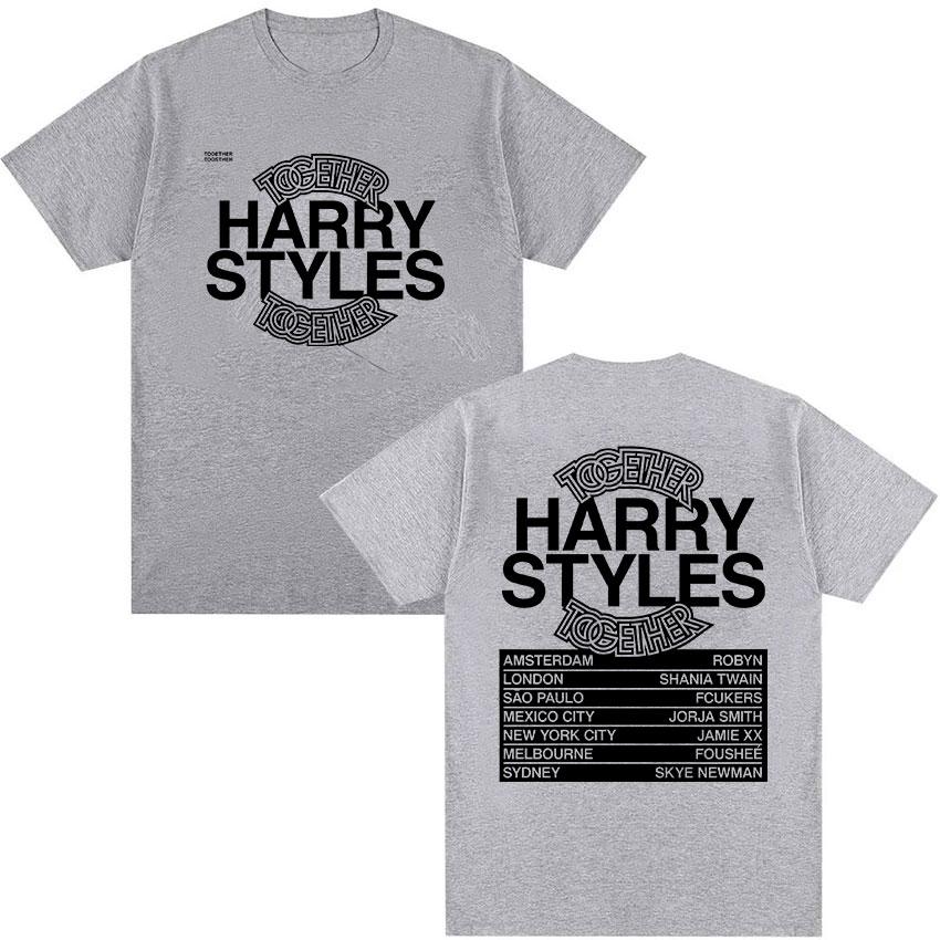 Harry Styles Together Tour 2026 T-shirt con Fantasia Uomo Hip Hop Pop Moda Lusso T-shirt Casual Cotone T-shirt Street Wear Y2K