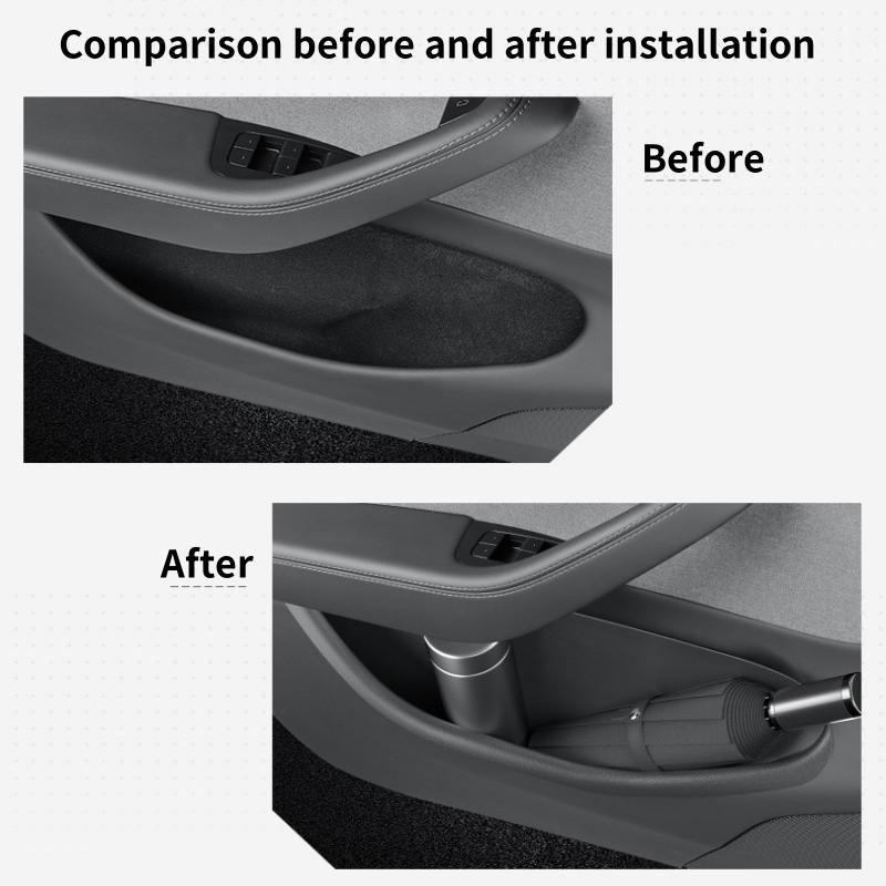 For Tesla Model Y Juniper / Launch 2025 Door Side Storage Box Full-Cover Front Rear Door Interior Storage Tray Car Accessories