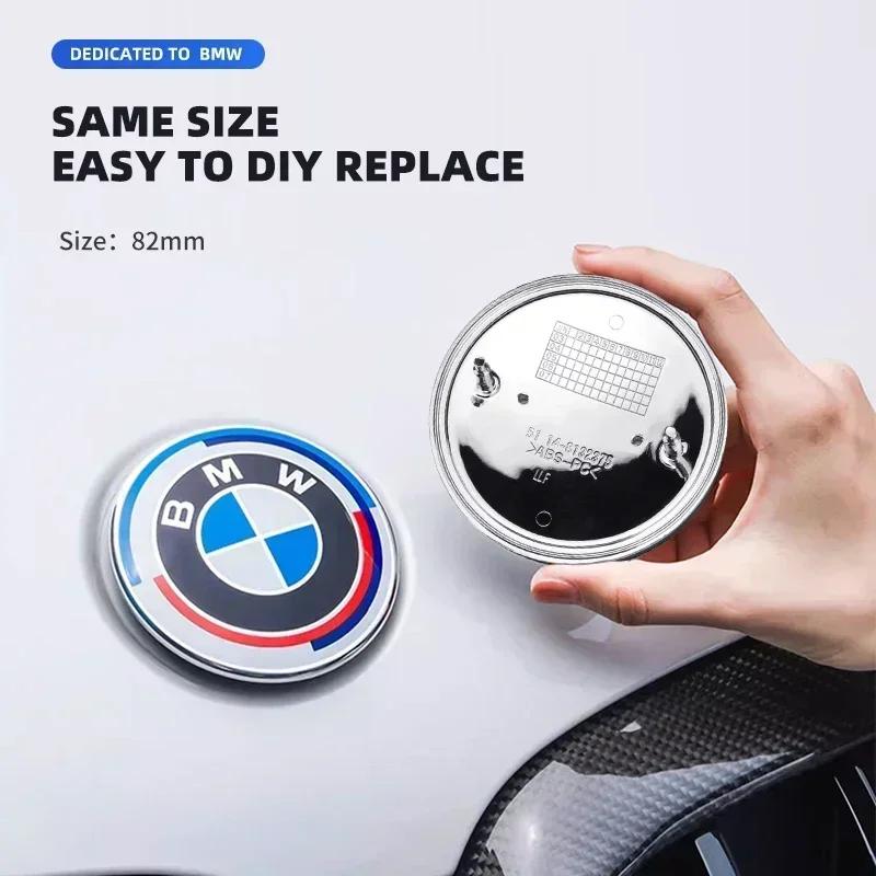 Emblemi logo distintivi baule posteriore 74mm 82mm cofano anteriore baule per BMW F18 F10 E64 E63 E60 E52 E83 E46 E92 E90 E84 E93 G03 F20 X3 X5 X6