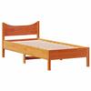 VidaXL Bed Frames, Single Bed with Slat Base, Adult Bed, Bedroom Furniture, Modern, Wax Brown 90x200 844740