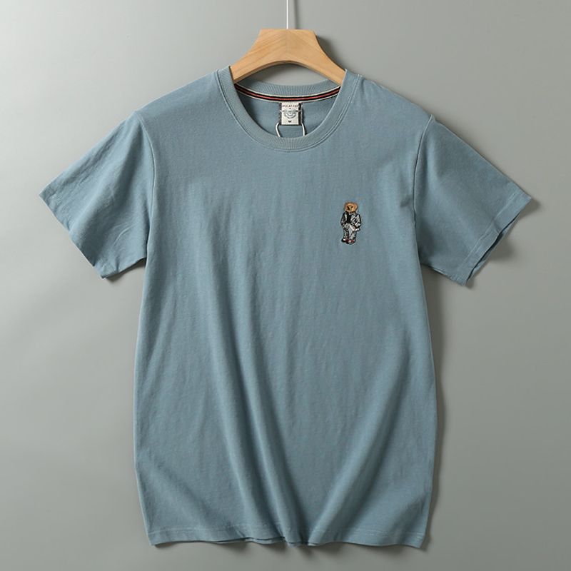 HK Ten Thousand Needle Bear Comfortable All-Match Casual Half Sleeve Embroidery