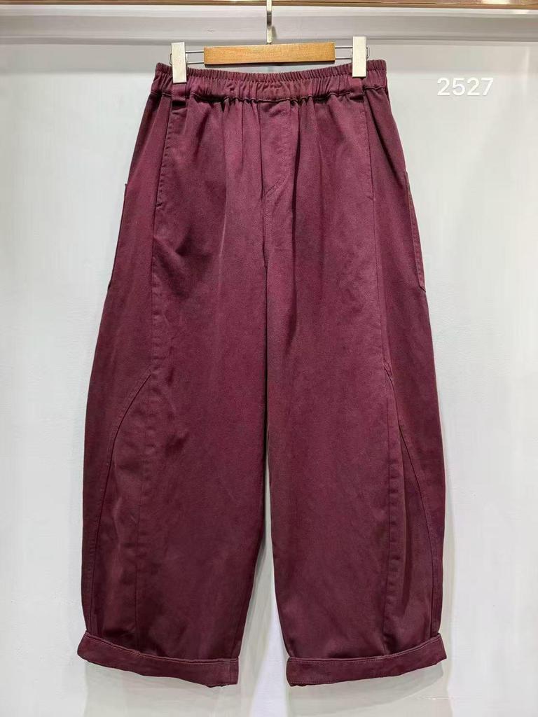 In Stock: New Casual Loose Long Cotton Elastic Waist Pants