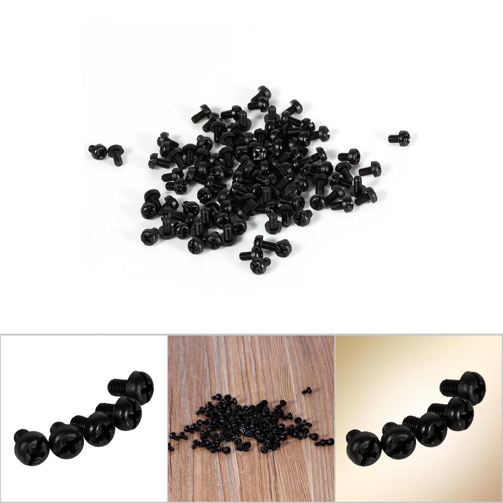 100pcs M2 M3 M4 Plastic Nylon Hex Male Female Female Spacer Round Head Screw Nut