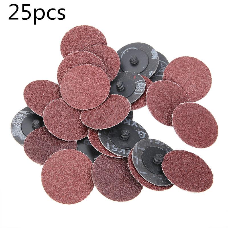 Pdtoweb 25pcs 2inch 36 Grit Roll Lock Coarse Sanding Roloc Disc R-Type ...