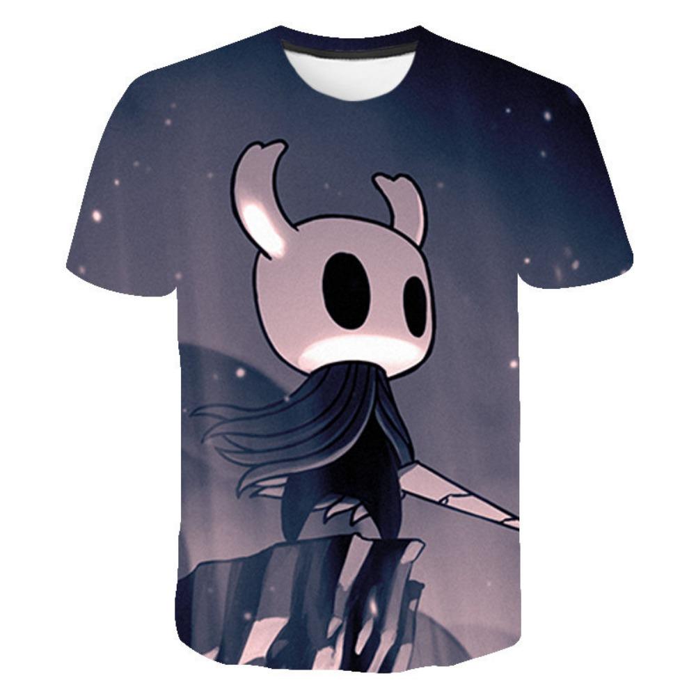

Модна футболка для чоловіків і жінок Hollow Knight 3D-друк Футболка вільна з коротким рукавом Вуличний одяг Літній повсякденний Дитячі топи Одяг L