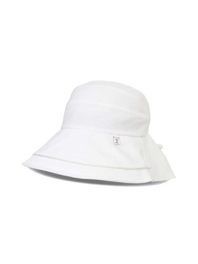 WIDEANGLE Co Sunshield Flap Modified Hat_White