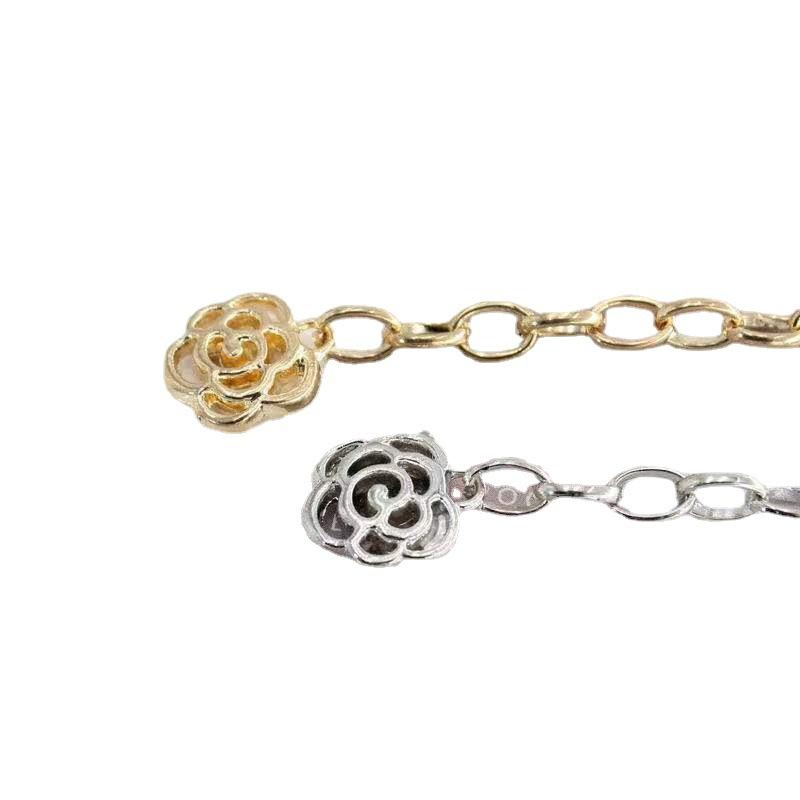 Spring and Summer Dress Waist Chain for Women's Metal Big Leaf Chain Simple and Versatile Skirt Shirt Decoration Thin Waist