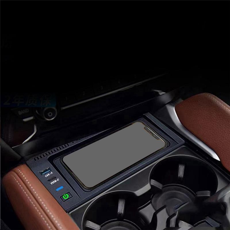 A03E-For BMW X5 F15 X6 F16 2014-2018 Car Wireless Charger QI Phone Charger Phone Holder