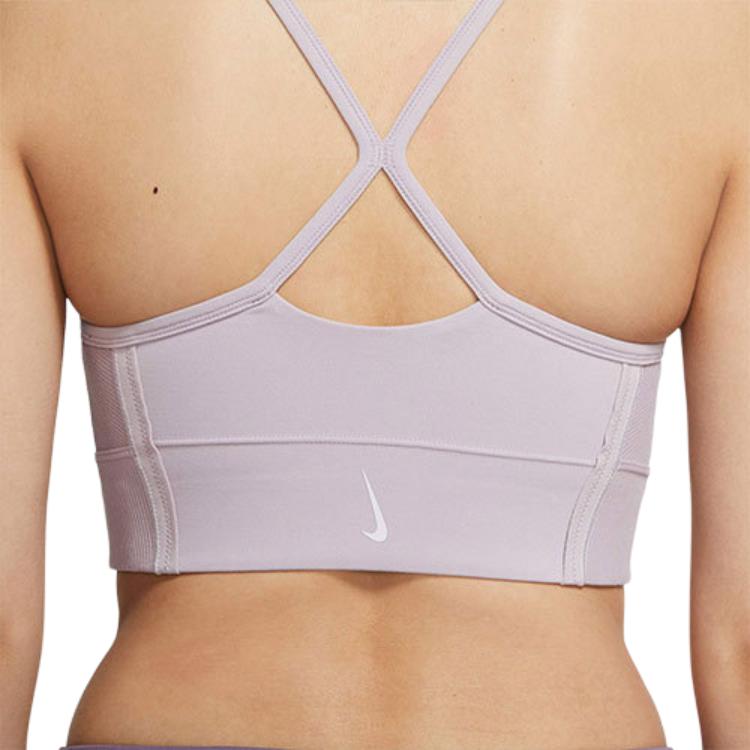 Nike Yoga Dri-FIT Indy Low Support Running Yoga Sports Tank Top Women Tops Fog-Purple Red DD1184-501
