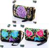 Ethnic Embroidered Purse With Zipper Closure For Women Mini Phone Wallet Organizer