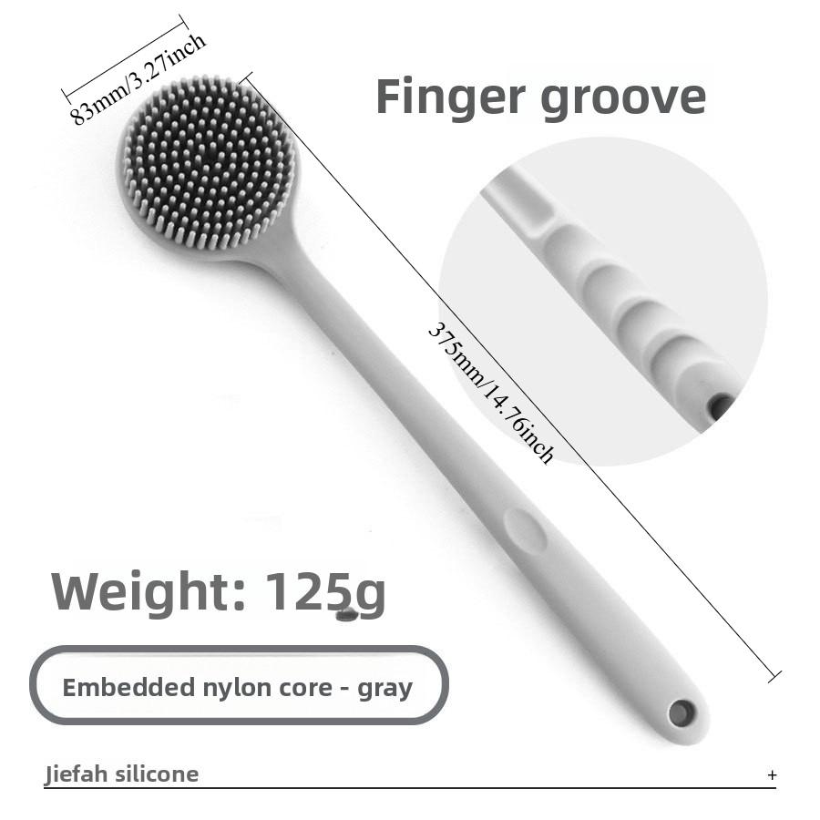 Scrubber Long Silicone Back  Handle Soft Massager Gentle Exfoliating Brush for Deep Cleansing Bath Massage Back Scrubber