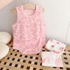 Baby Girl Romper with Suspenders, Newborn Summer Pure Cotton One-Piece Crawling Outfit, Thin Outerwear for Boys and Girls