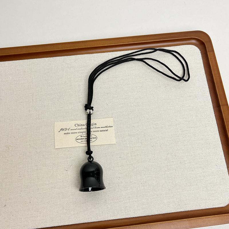 Elegant  Large Pendant Black Rope Long Necklace For Women Girls Versatile Sweater Chain Jewelry Accessories Gifts