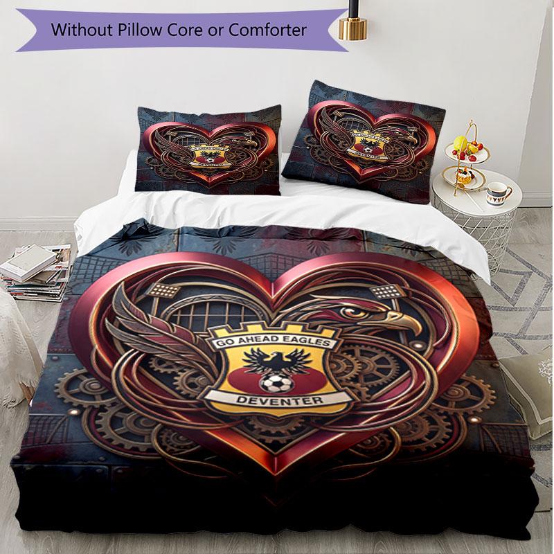 3pcs Duvet Cover Set (1*Duvet Cover + 2*Pillowcase, Without Core), Go Ahead Eagles Print Soft All‑Season Bedding Set, Home Bedroom Decor Gift