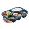 Portable 5-Compartment Microwaveable Lunch Box with Soup Bowl