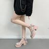 National style Mary Jane women's shoes, fairy style with skirt single shoes, new height-increasing shallow mouth single shoes in spring and summer 202