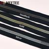 Meetee 1-5Meters 3# 5# 8# 10# 15# Resin Zipper Black Continuous Zippers By Meter Down Jacket Zip Closure Repair Sewing Material