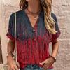 Women's T-Shirt Summer V-Neck T Shirt for Women Daily Fashion Short Sleeve Casual T-Shirt 3d Print Female Clothes